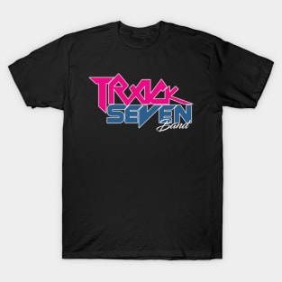 Pink and Blue Track Seven Band Logo T-Shirt